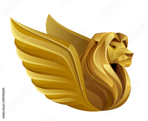 Fototapeta Naklejka Na Ścianę i Meble -  Golden winged lion