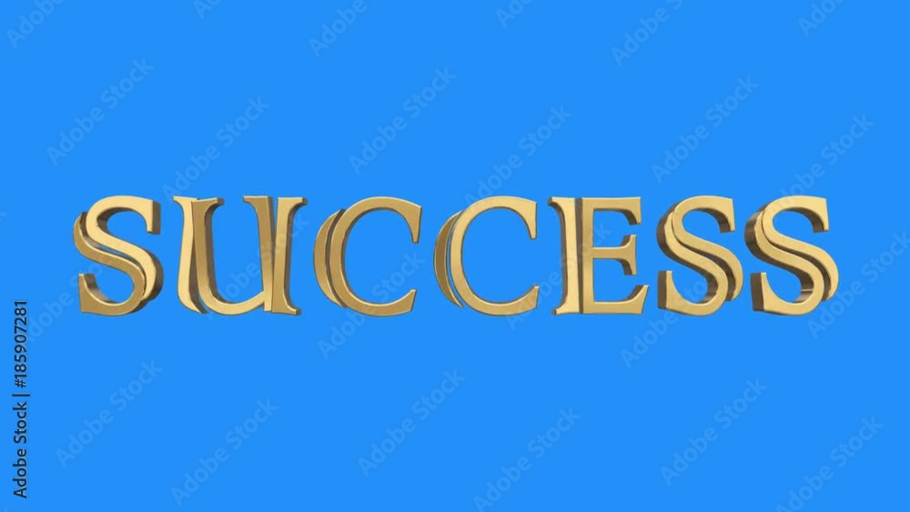 golden SUCCESS word gathering from parts animation seamless loop on blue background - new quality unique financial business animated dynamic motion video footage golden SUCCESS word gathering from parts animation seamless loop on blue background - new quality unique financial business animated dynamic motion video footage