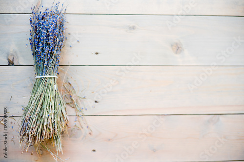 Lavender flowers on table