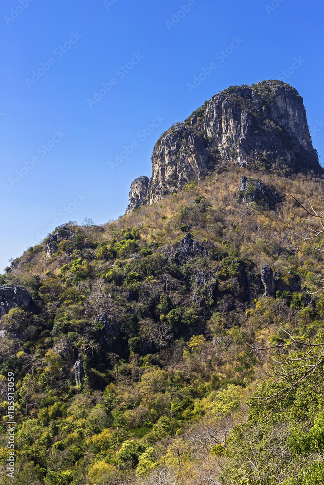 Rock hill,Landscape dry season in asia.