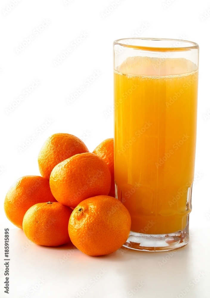 mandarines and orange juice as drink mandarines and orange juice as drink