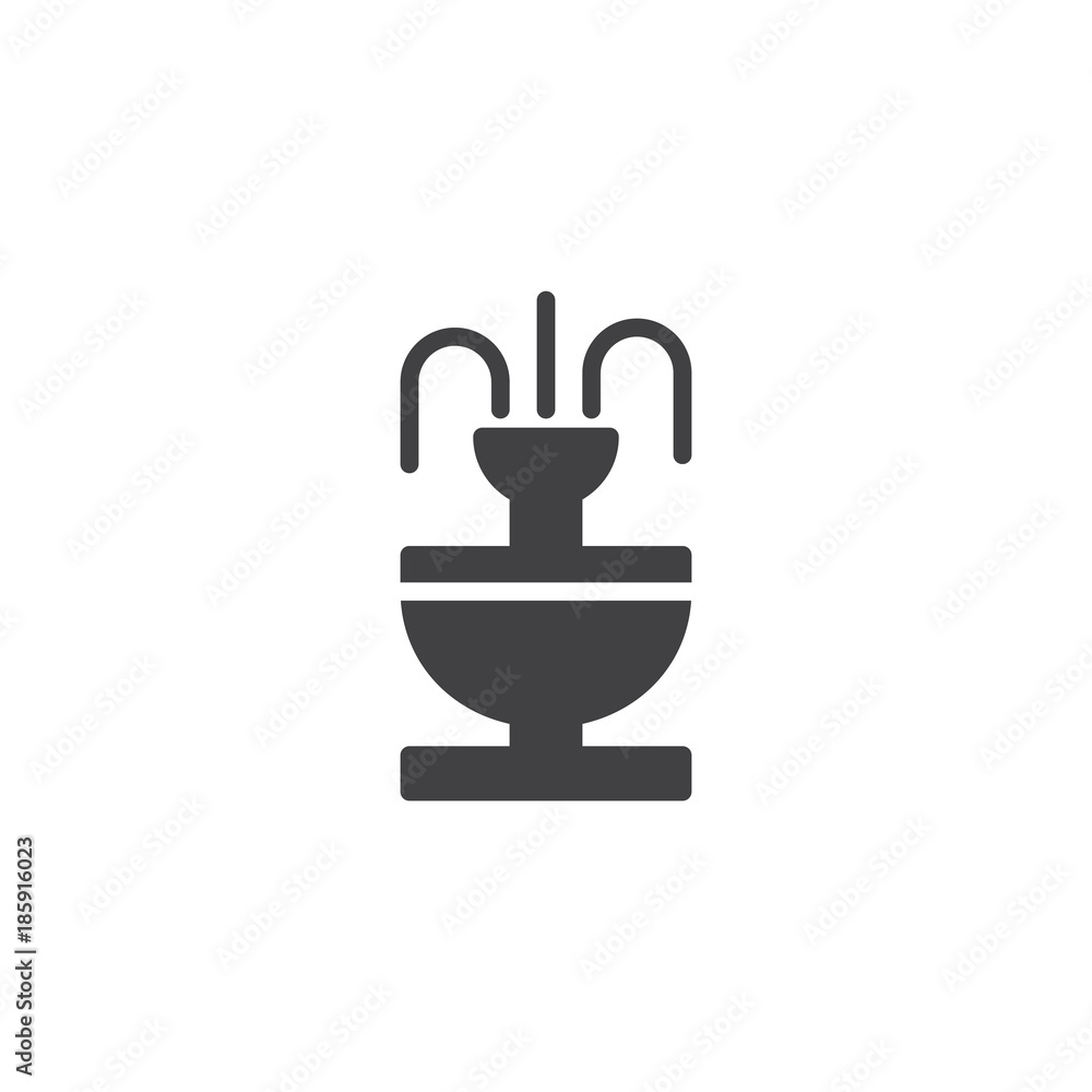 Fountain icon vector, filled flat sign, solid pictogram isolated on white. Symbol, logo illustration Fountain icon vector, filled flat sign, solid pictogram isolated on white. Symbol, logo illustration