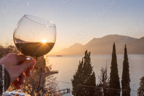 Fototapeta Naklejka Na Ścianę i Meble -  brindisi  sul lago di Garda