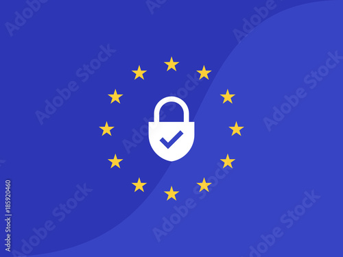 EU General Data Protection Regulation. eu gdpr vector illustration photo