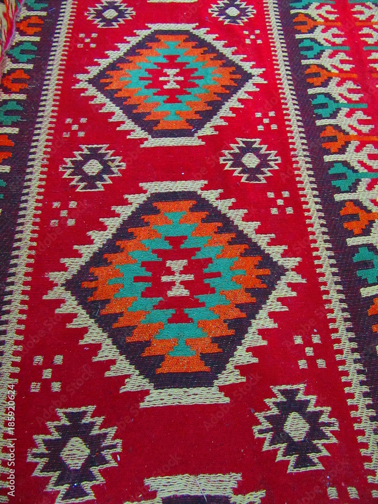 Egyptian traditional style village fabric bedouin pattern