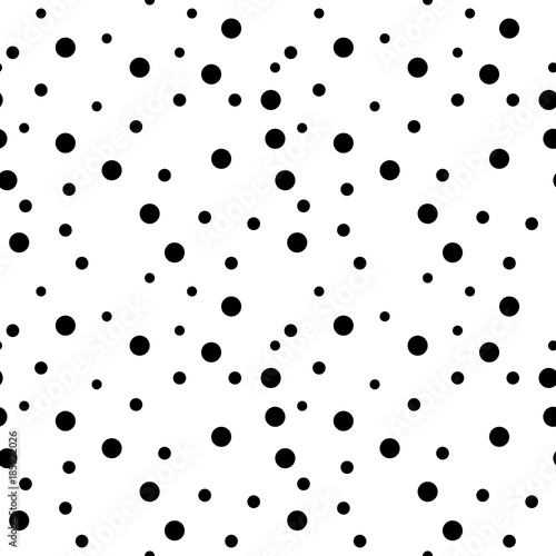 Abstract background with black circles. Seamless pattern