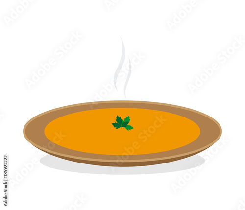 Pumpkin cream in vector