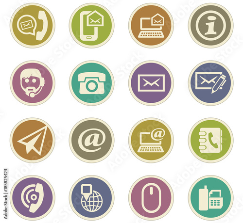 Contact us icons set