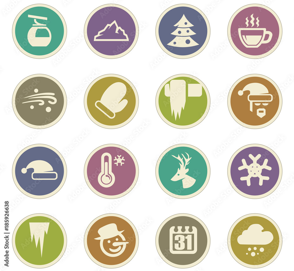 Winter icons set Winter icons set