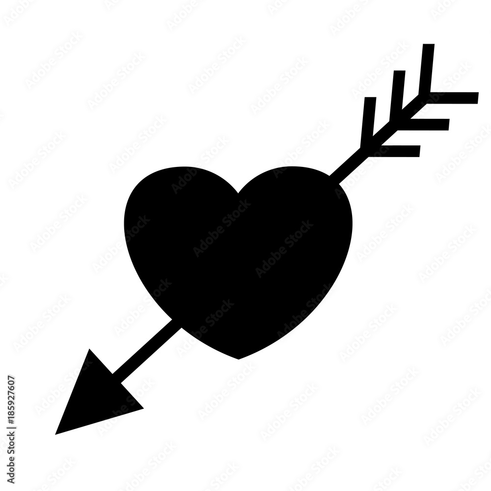 wedding heart with arrow black icon wedding heart with arrow black icon