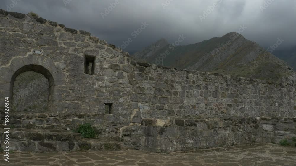 Montenegro, Stari Bar. Remains of the Fortress of Old Town. Loopholes. Pan Montenegro, Stari Bar. Remains of the Fortress of Old Town. Loopholes. Pan
