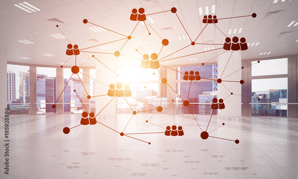 Obraz premium Networking and wireless connection as concept for effective modern business