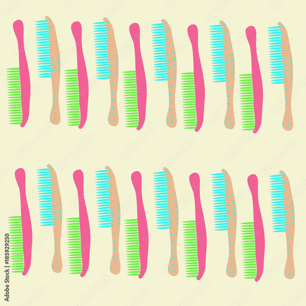 Combs barber pattern, crosses. Hand drawn. Combs barber pattern, crosses. Hand drawn.