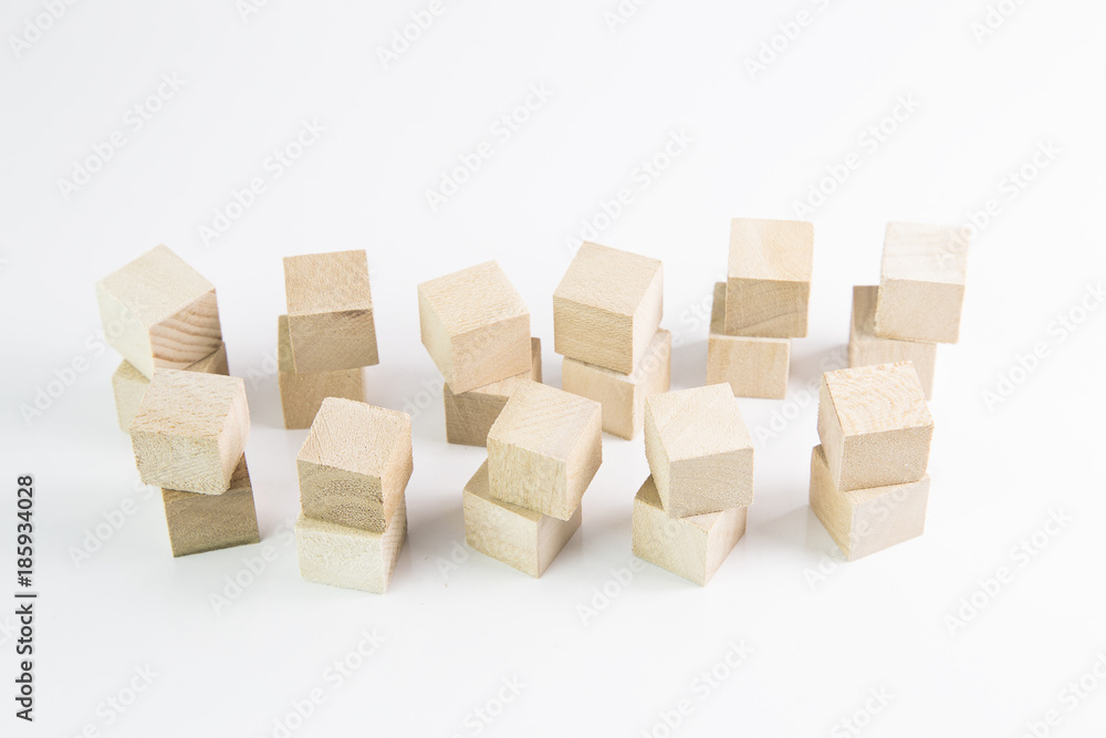 Obraz premium small wooden square cubes 