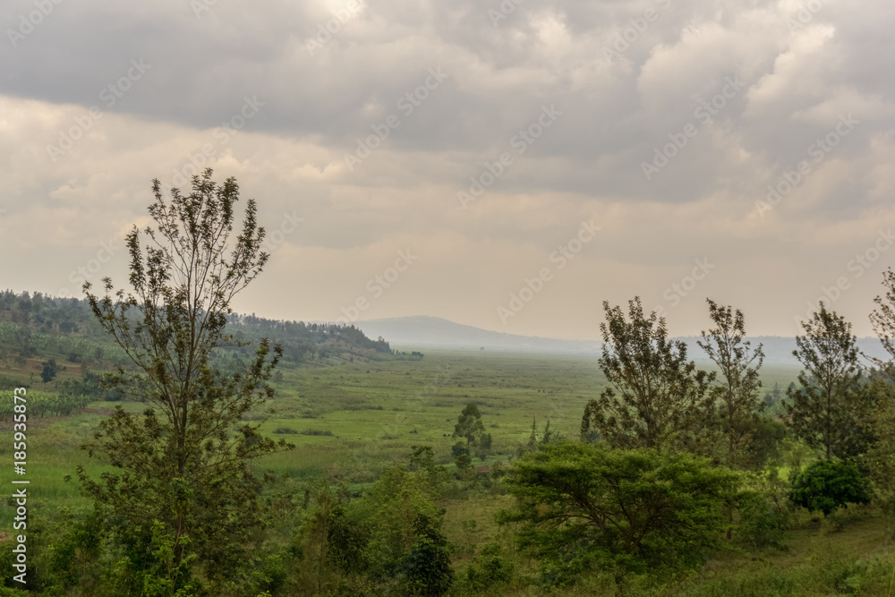 The landscape in Rwanda