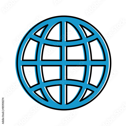 earth planet sphere icon vector illustration design