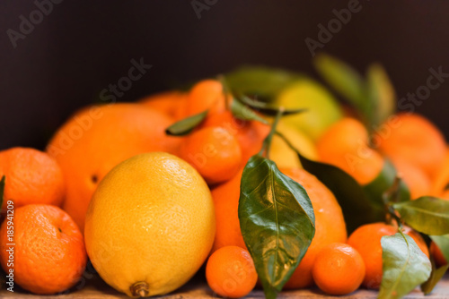 Close-up of various citrus fruits