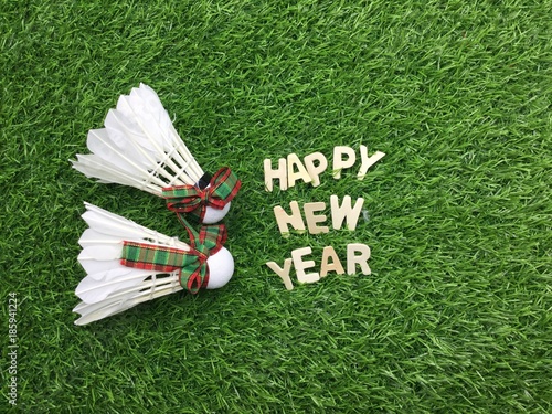 Happy new year to badminton player