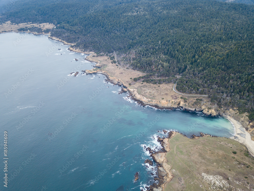 Aerial Image of Northern California Shoreline in Sonoma
