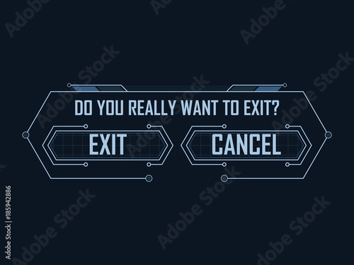 Hi-tech game exit menu