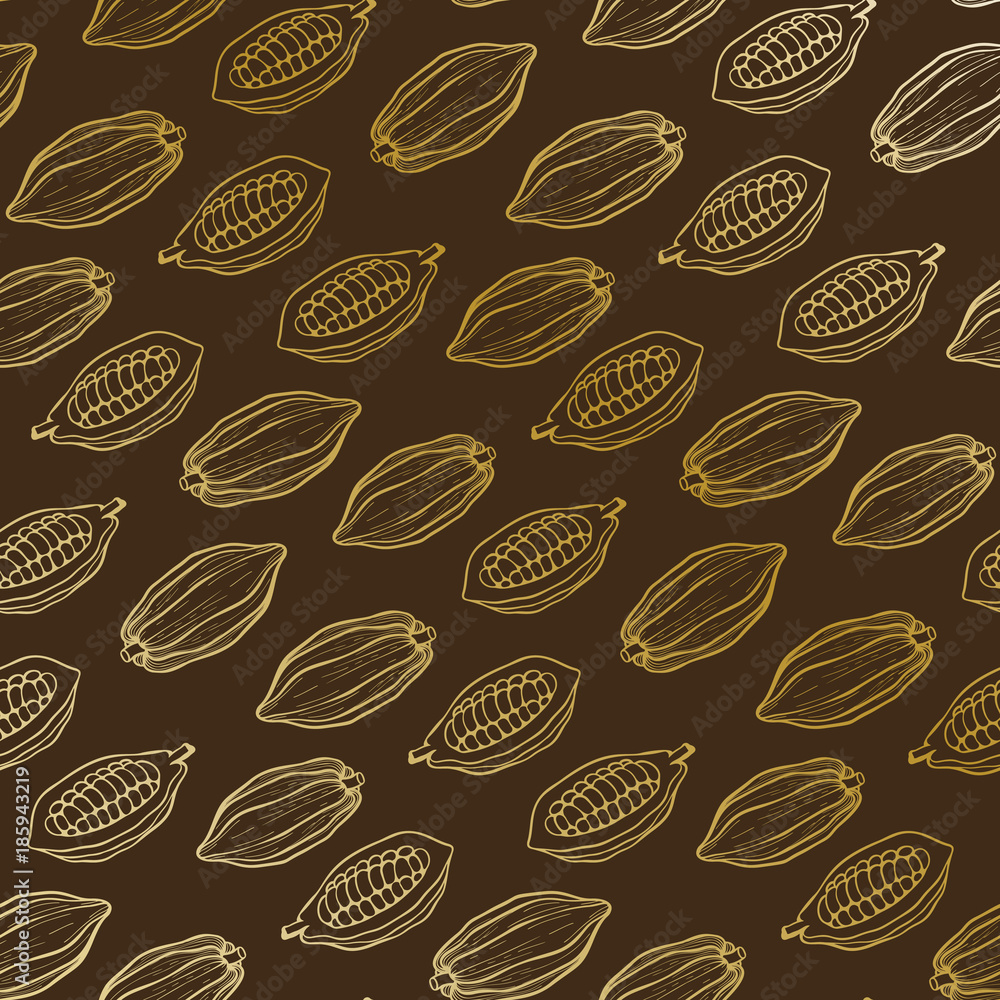 cacao beans seamless pattern cacao beans seamless pattern