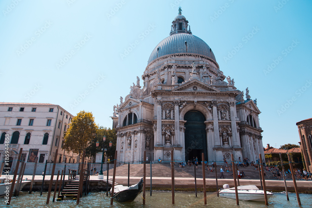 Venice - August 14, 2015: Canals of Venice Italian city