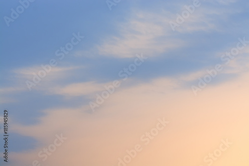 sky and cloud in evening day as background