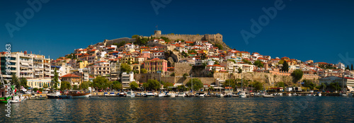 Panoramic shot of the city of Kavala in Greece. Located in northern Greece, Kavala is the main seaport of eastern Macedonia photo