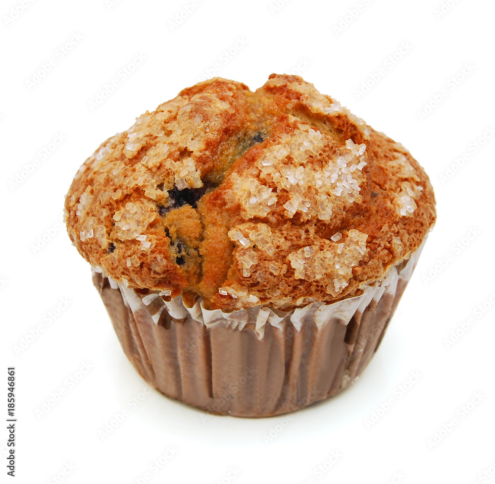 Chocolate muffin isolated on a white background Chocolate muffin isolated on a white background