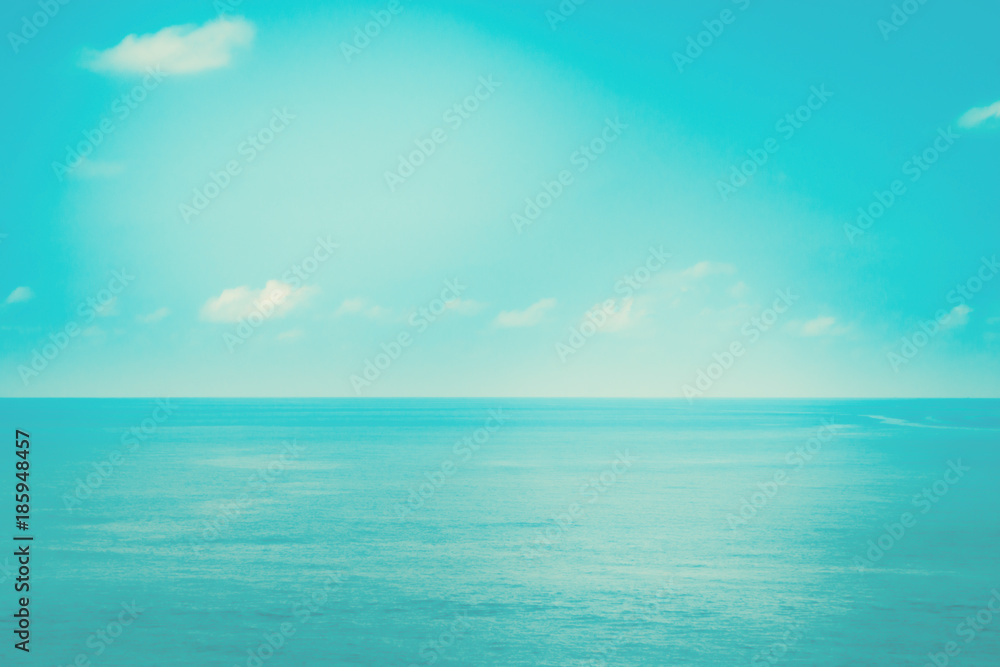 soft focus  blue sea and sky   fresh summer nature background
