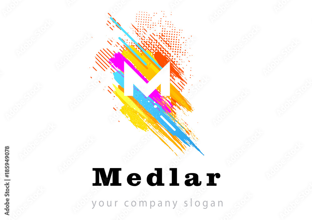 Fototapeta litera M logo Szablon dla Twojej firmy