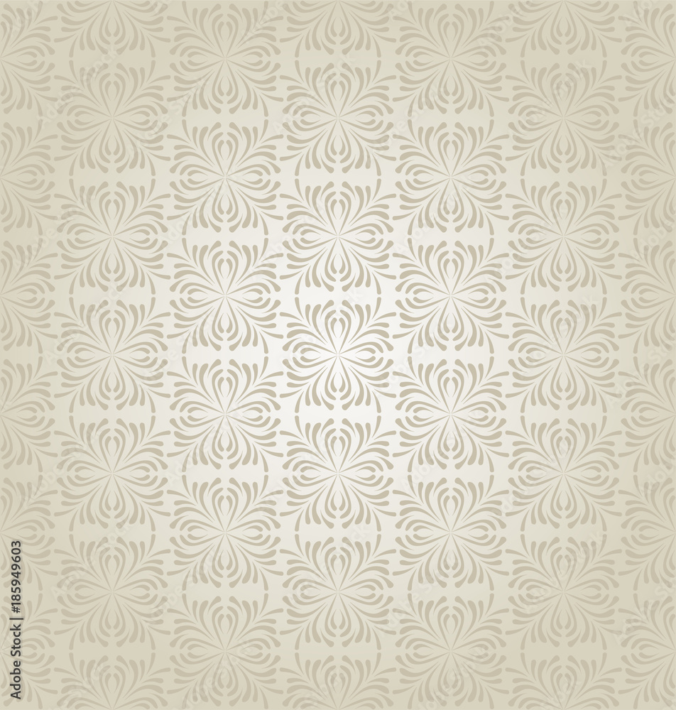 Silver wallpaper. Modern background, flower pattern. Retro style. Silver and gray color. Vector art Silver wallpaper. Modern background, flower pattern. Retro style. Silver and gray color. Vector art