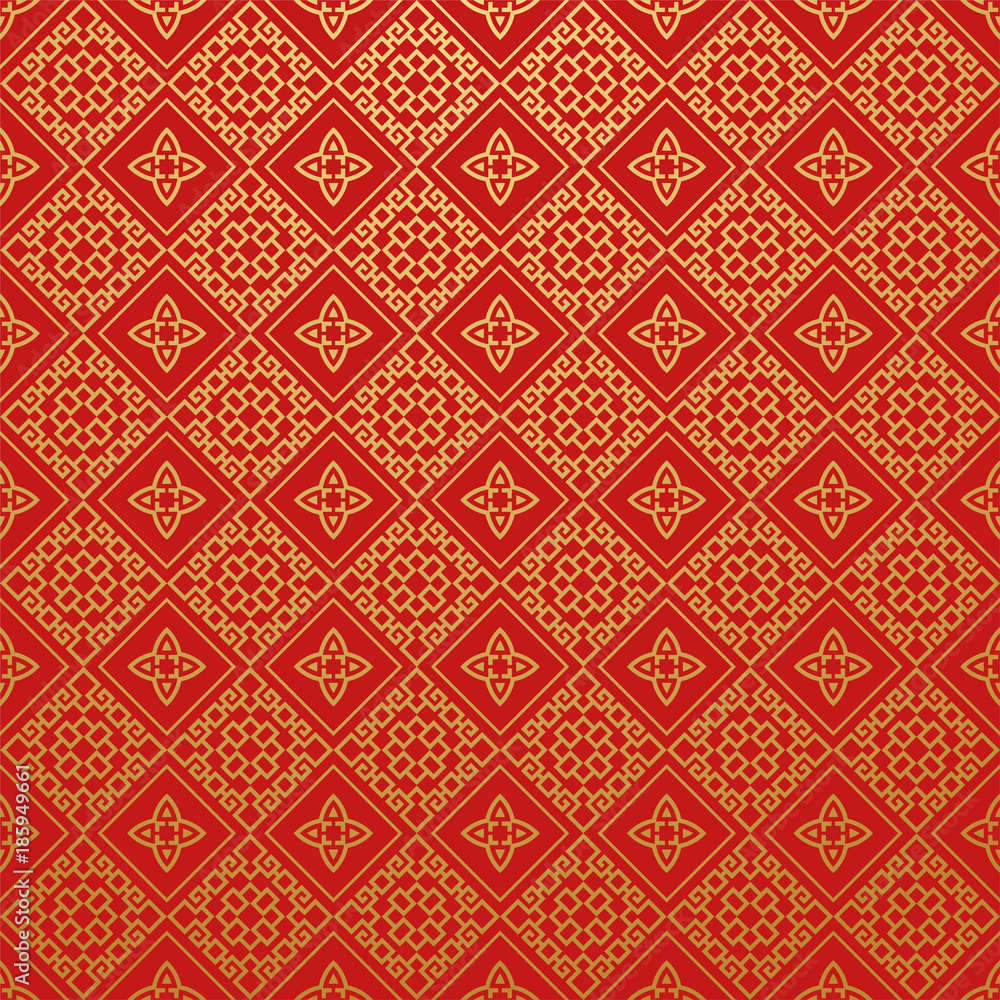 Red Wallpaper Asian texture: Chinese, Japanese, Indian. Vector. Stock  Vector | Adobe Stock