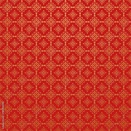 Red Wallpaper Asian texture: Chinese, Japanese, Indian. Vector image