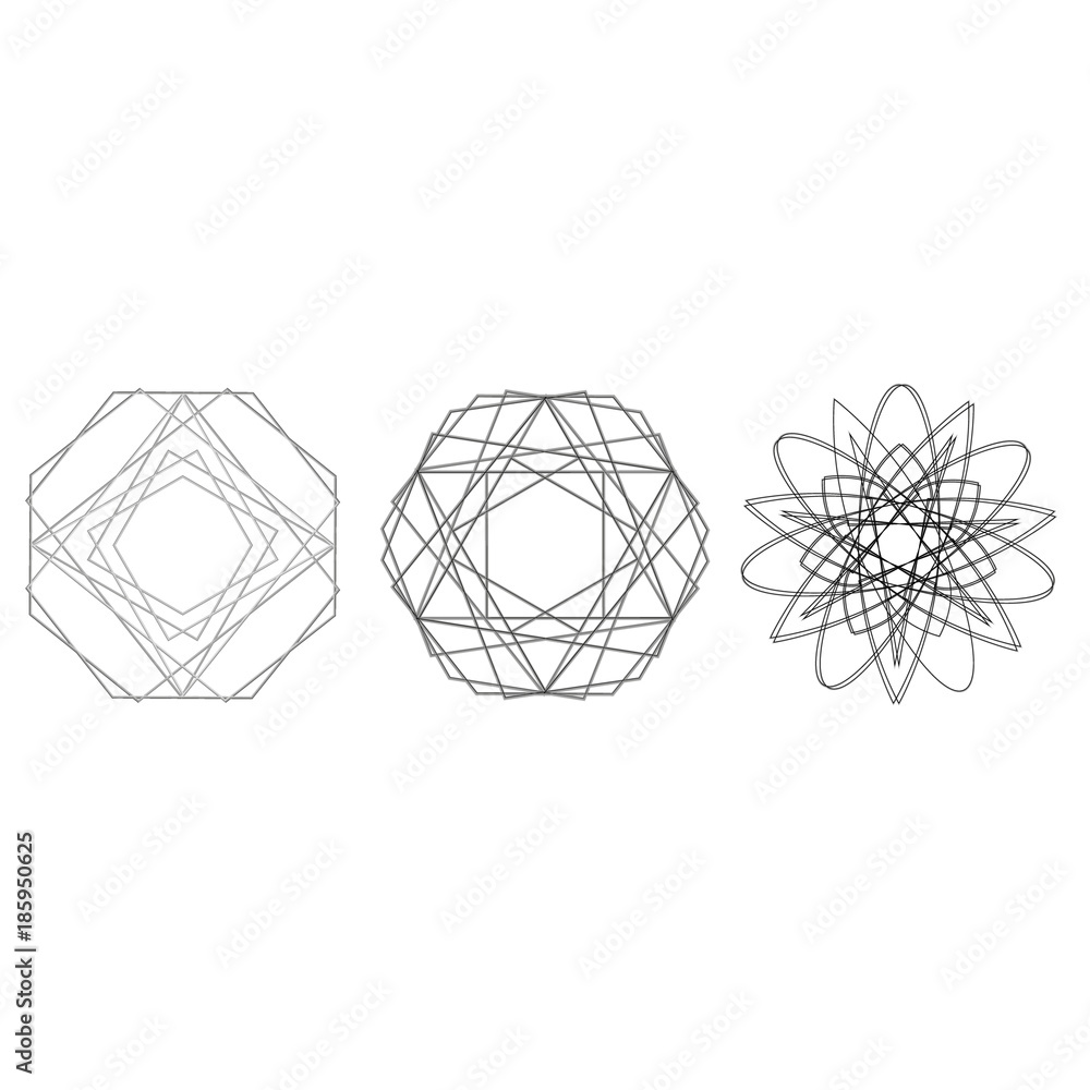 Holiday patterns of stars of snowflakes and flowers for gifts Holiday patterns of stars of snowflakes and flowers for gifts