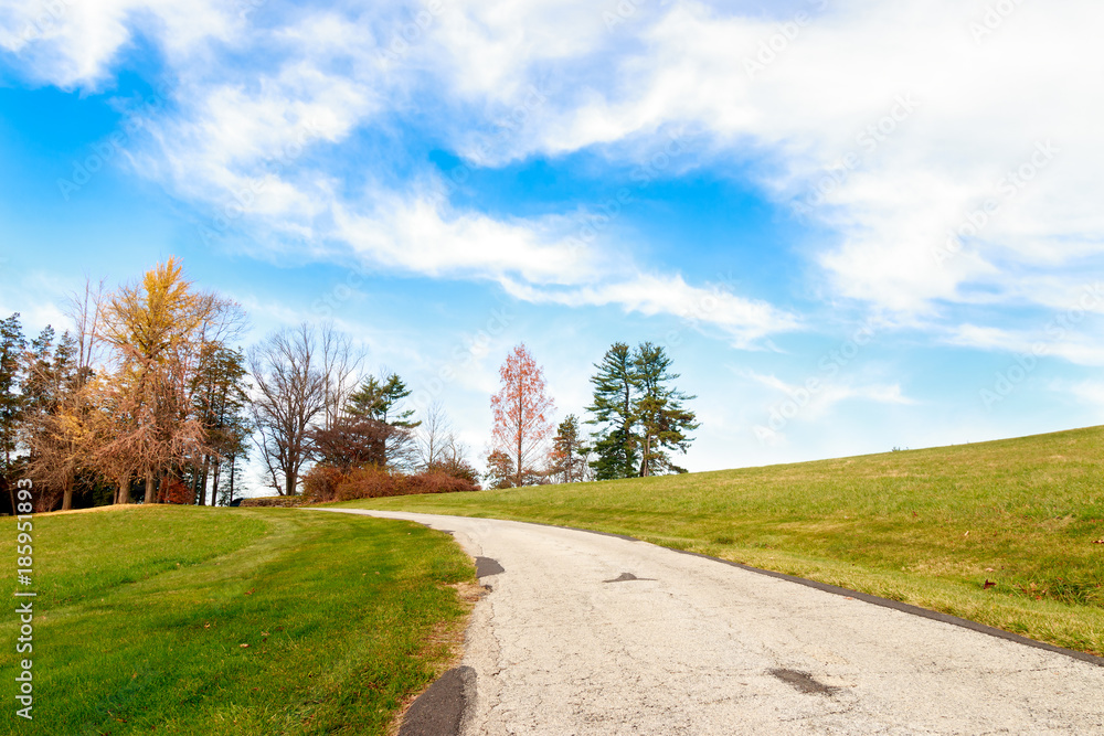 Autumn Path at Bryn Athyn Historic Disrict in Pennsylvania Autumn Path at Bryn Athyn Historic Disrict in Pennsylvania