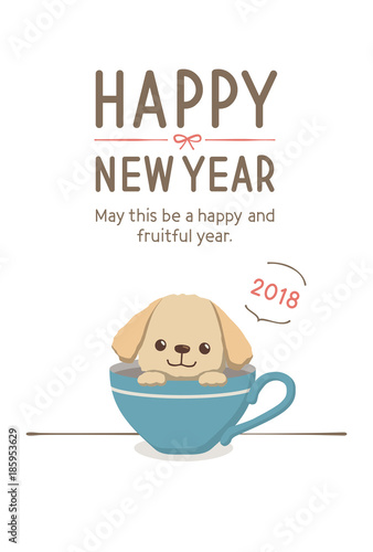 年賀状デザイン　プードル