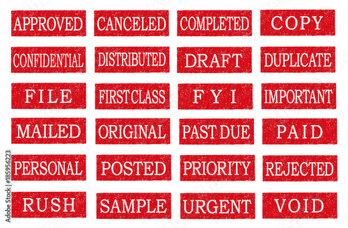 business stamp illustration set. 