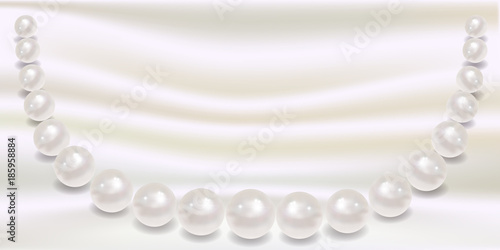 真珠　アクセサリー　シルク　背景