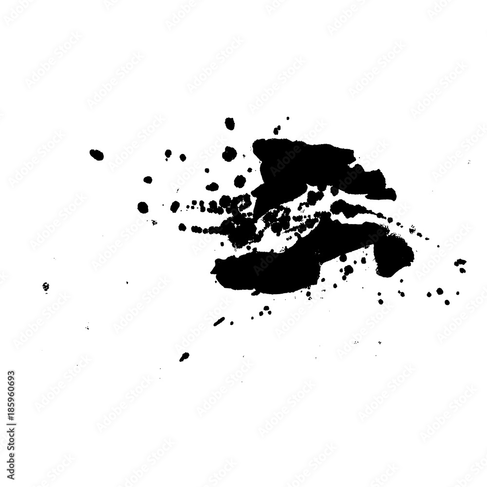 Ink vector brush drops. Vector illustration. Grunge hand drawn watercolor texture. Space for text. Ink vector brush drops. Vector illustration. Grunge hand drawn watercolor texture. Space for text.