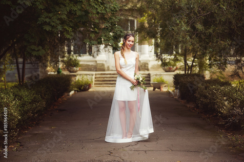 the bride on the wedding day