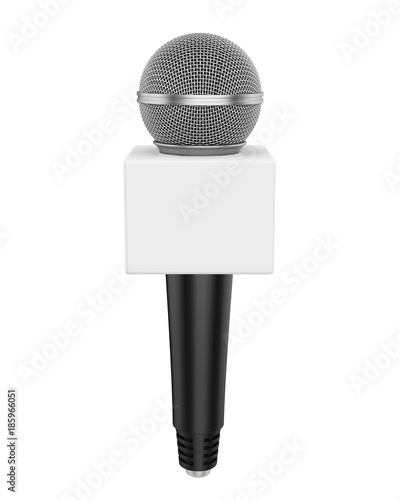 Microphone with Blank Box Isolated