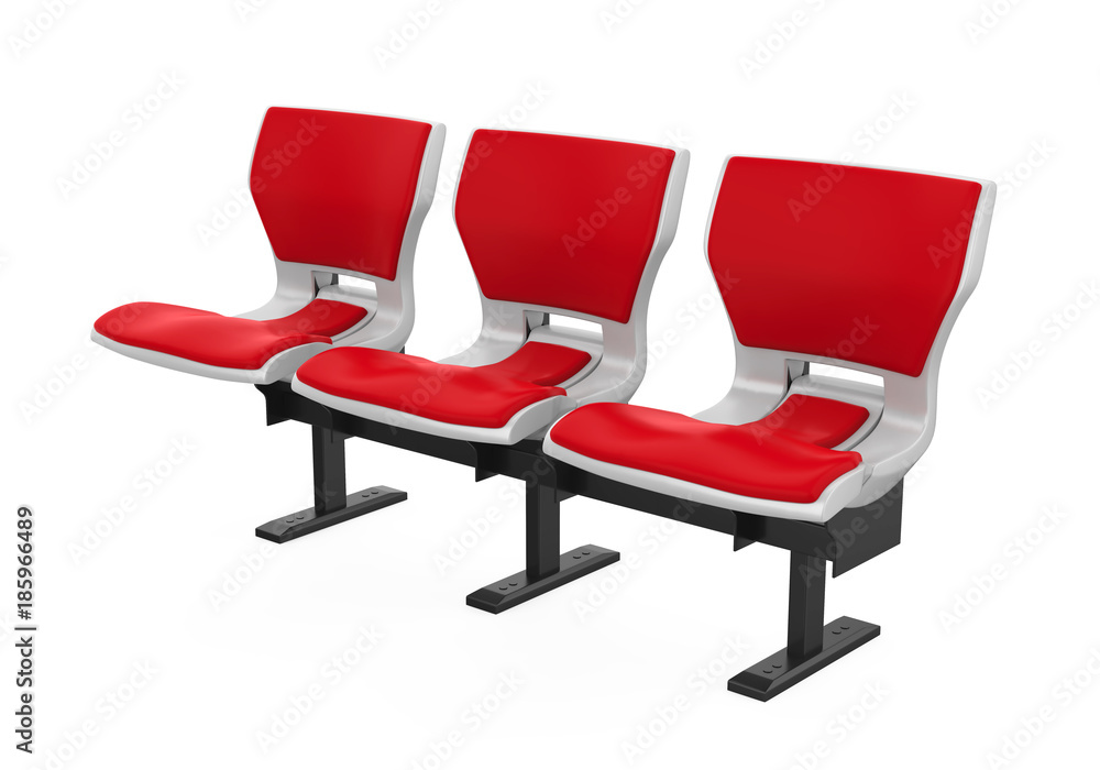 Red Stadium Seats Isolated Red Stadium Seats Isolated