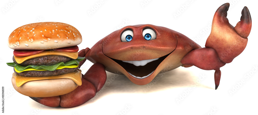 Fun crab - 3D Illustration Fun crab - 3D Illustration