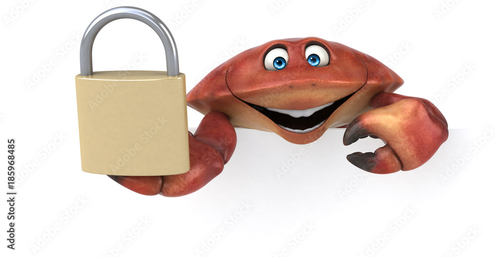 Fun crab - 3D Illustration Fun crab - 3D Illustration