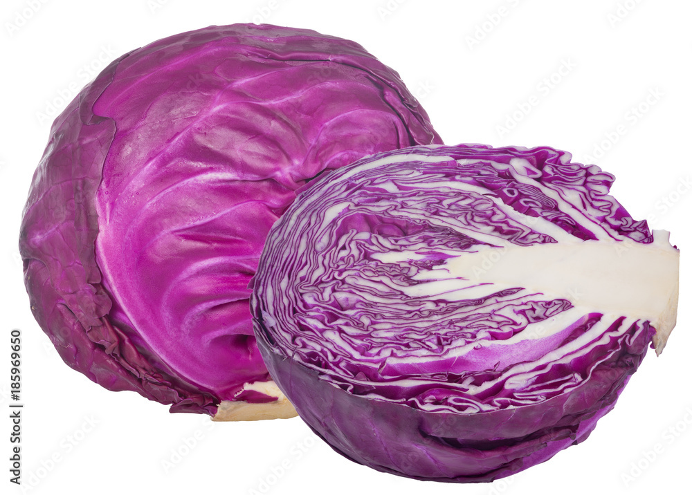 red cabbages isolated on white red cabbages isolated on white