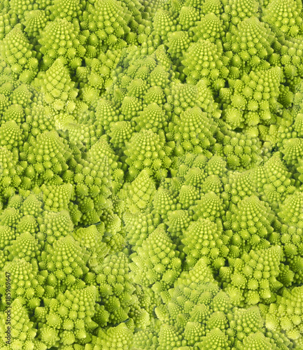 abstract background from green Romanesco broccoli