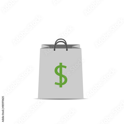 Shopping bag with dollar sign