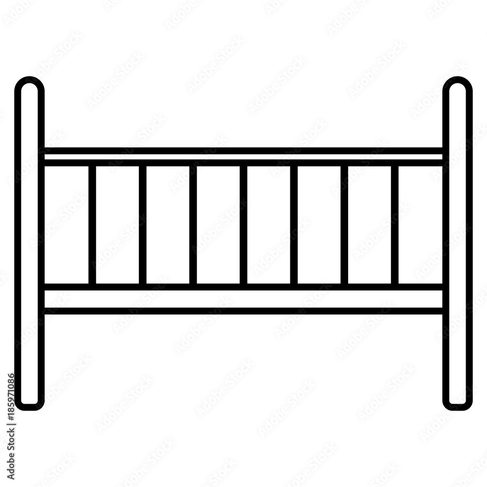 Cradle. Baby icon on a white background, line vector design. Cradle. Baby icon on a white background, line vector design.