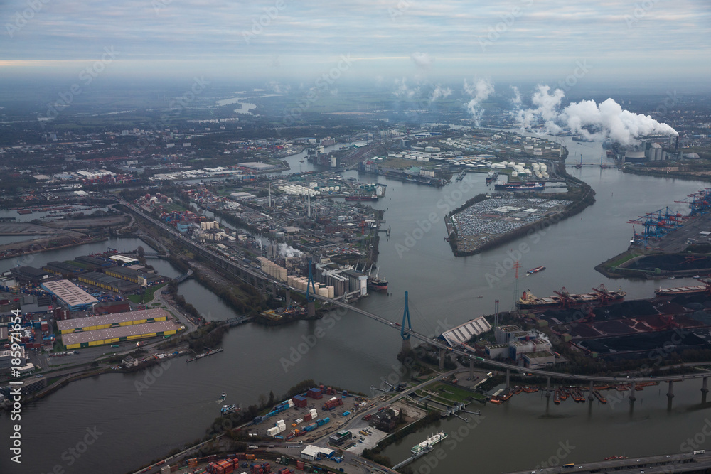 Luftaufnahme Hafen Hamburg